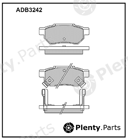  ALLIED NIPPON part ADB3242 Brake Pad Set, disc brake