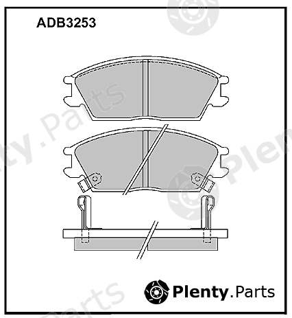  ALLIED NIPPON part ADB3253 Brake Pad Set, disc brake