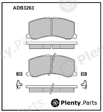  ALLIED NIPPON part ADB3263 Brake Pad Set, disc brake
