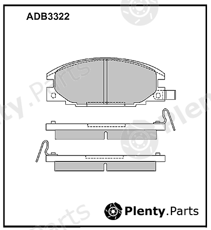  ALLIED NIPPON part ADB3322 Brake Pad Set, disc brake