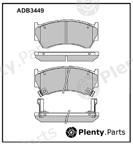  ALLIED NIPPON part ADB3449 Brake Pad Set, disc brake