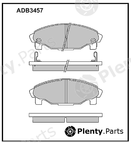  ALLIED NIPPON part ADB3457 Brake Pad Set, disc brake