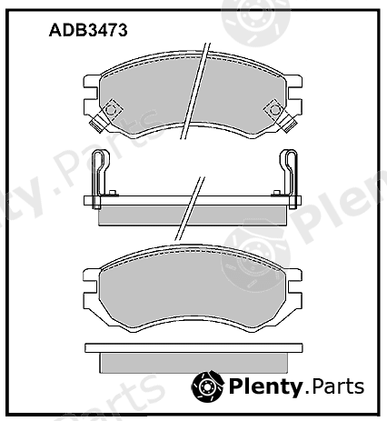  ALLIED NIPPON part ADB3473 Brake Pads Nissan Almera / Pulsar
