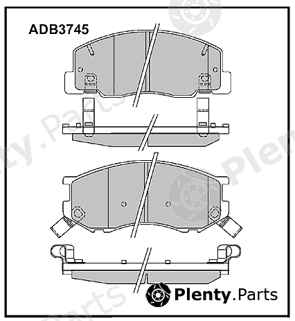  ALLIED NIPPON part ADB3745 Brake Pad Set, disc brake