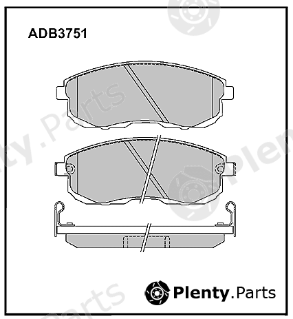  ALLIED NIPPON part ADB3751 Brake Pad Set, disc brake