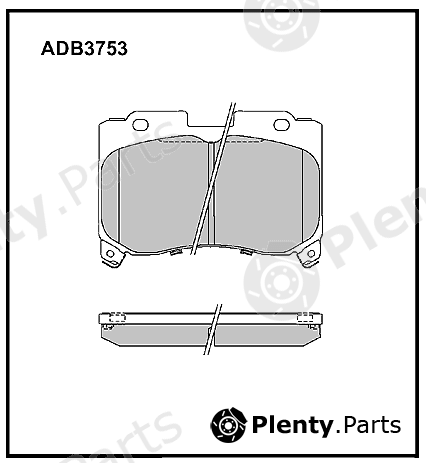  ALLIED NIPPON part ADB3753 Brake Pad Set, disc brake