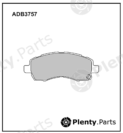  ALLIED NIPPON part ADB3757 Brake Pad Set, disc brake
