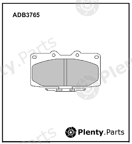  ALLIED NIPPON part ADB3765 Brake Pad Set, disc brake