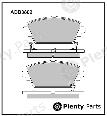  ALLIED NIPPON part ADB3802 Brake Pad Set, disc brake