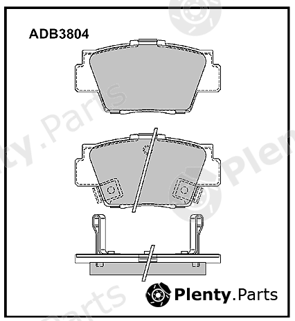  ALLIED NIPPON part ADB3804 Brake Pads HONDA NSX / NSX