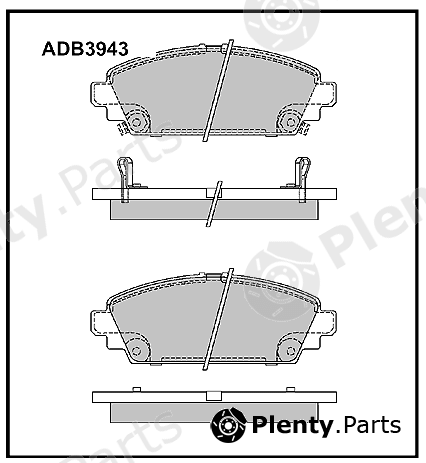  ALLIED NIPPON part ADB3943 Brake Pad Set, disc brake
