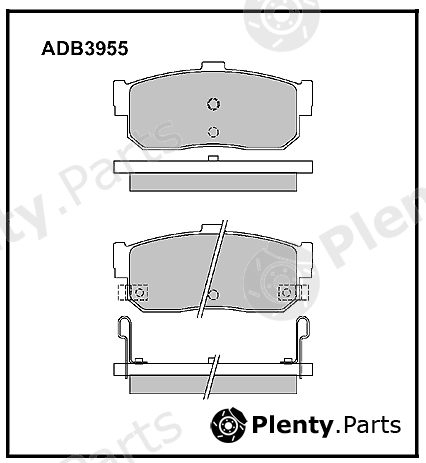  ALLIED NIPPON part ADB3955 Brake Pad Set, disc brake