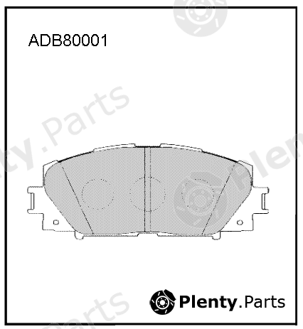  ALLIED NIPPON part ADB80001 Brake Pads Toyota Yaris / Belta / Vitz