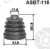  ASVA part ASBT116 Bellow Set, drive shaft