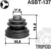  ASVA part ASBT-137 (ASBT137) Bellow Set, drive shaft
