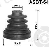  ASVA part ASBT64 Bellow Set, drive shaft