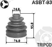  ASVA part ASBT-93 (ASBT93) Bellow Set, drive shaft