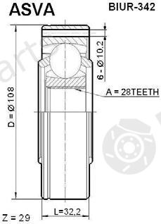  ASVA part BIUR342 Replacement part