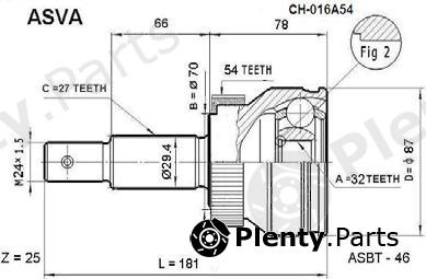  ASVA part CH016A54 Replacement part