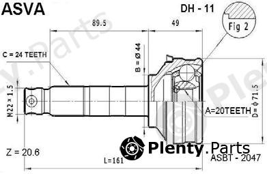  ASVA part DH11 Joint Kit, drive shaft