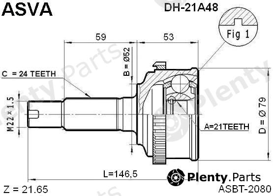  ASVA part DH21A48 Replacement part