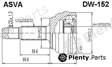  ASVA part DW152 Joint Kit, drive shaft