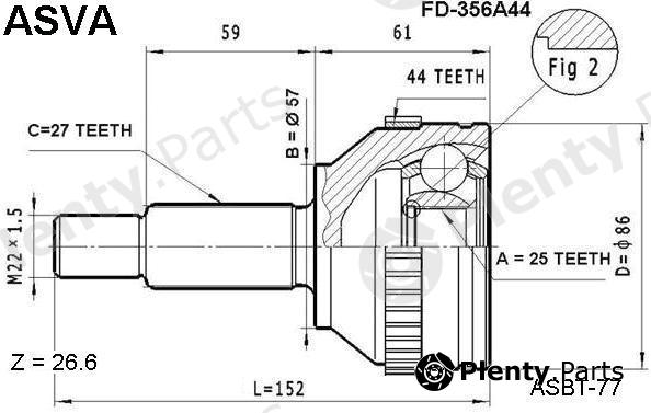  ASVA part FD356A44 Replacement part