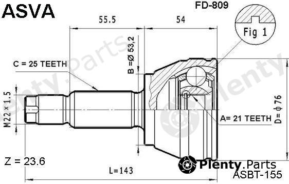  ASVA part FD-809 (FD809) Replacement part