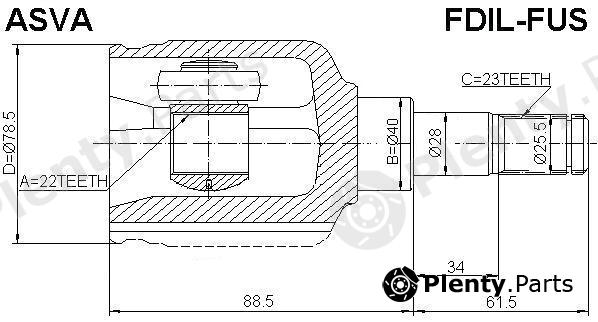  ASVA part FDIL-FUS (FDILFUS) Replacement part