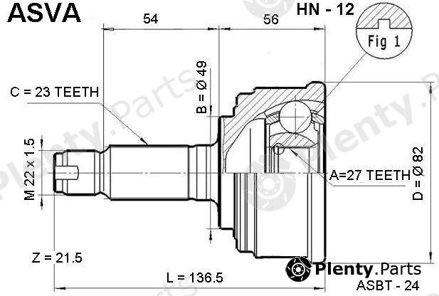  ASVA part HN12 Replacement part
