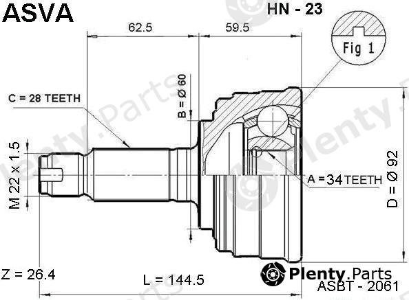  ASVA part HN23 Replacement part