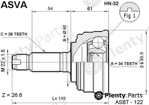  ASVA part HN32 Replacement part