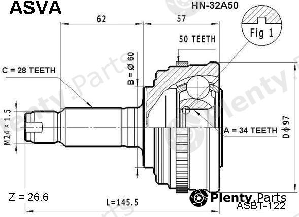  ASVA part HN32A50 Replacement part