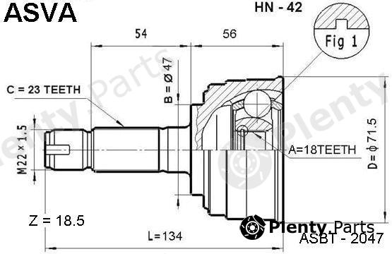  ASVA part HN42 Replacement part