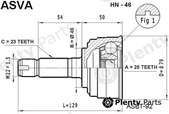  ASVA part HN46 Replacement part