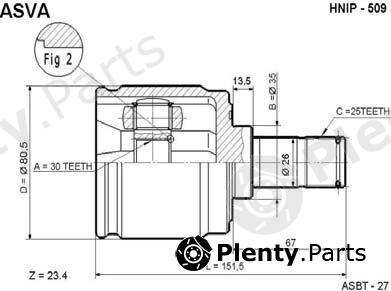 ASVA part HNIP509 Replacement part