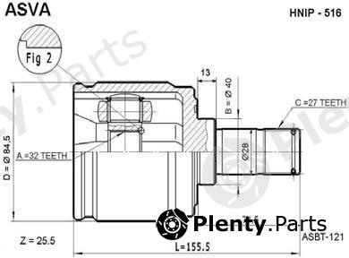  ASVA part HNIP516 Joint Kit, drive shaft