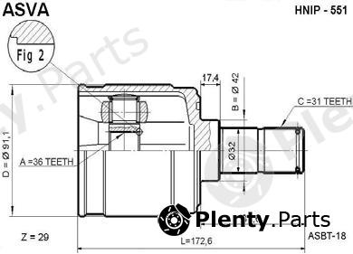  ASVA part HNIP551 Replacement part