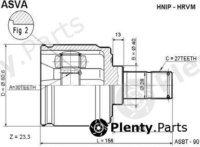  ASVA part HNIP-HRVM (HNIPHRVM) Joint Kit, drive shaft