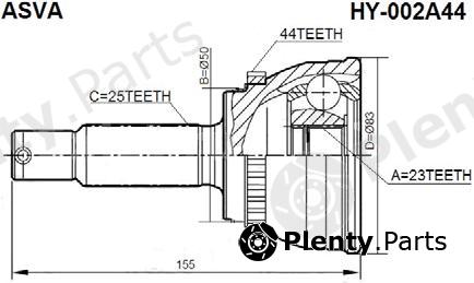 ASVA part HY002A44 Joint Kit, drive shaft