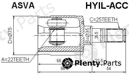  ASVA part HYILACC Joint Kit, drive shaft