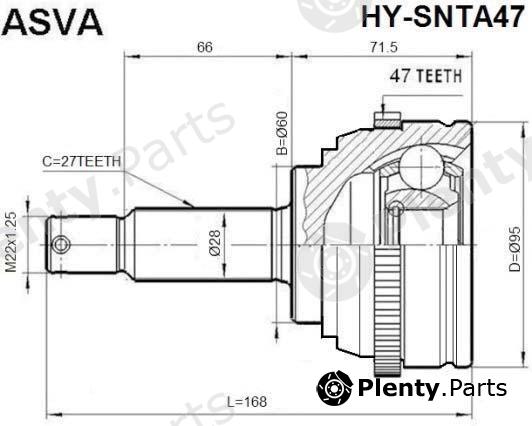  ASVA part HY-SNTA47 (HYSNTA47) Replacement part