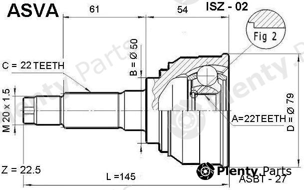  ASVA part ISZ02 Replacement part
