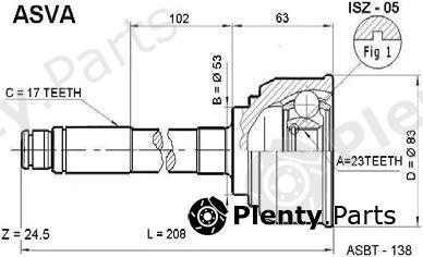  ASVA part ISZ05 Replacement part