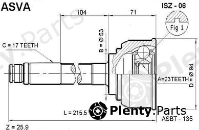  ASVA part ISZ06 Replacement part