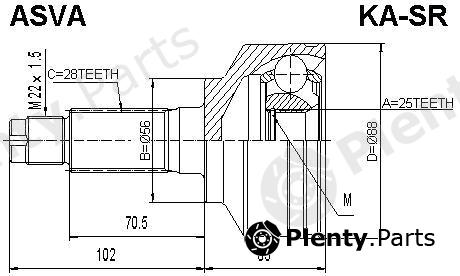  ASVA part KASR Joint Kit, drive shaft