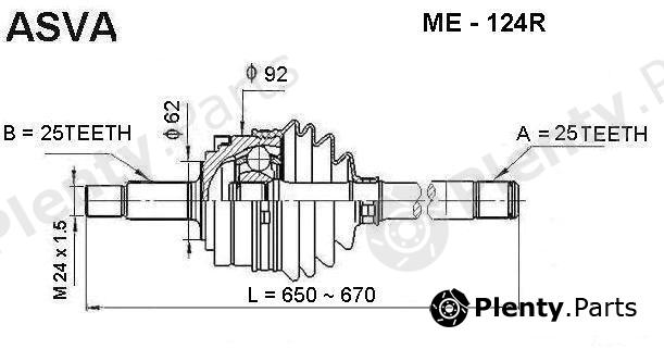  ASVA part ME124R Replacement part