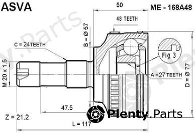  ASVA part ME168A48 Replacement part