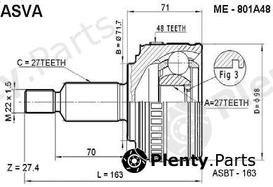  ASVA part ME801A48 Replacement part