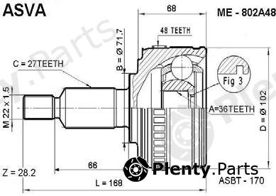  ASVA part ME802A48 Replacement part